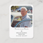 Forever in Our Hearts Foto Memorial Handout Kaart (Voorkant)