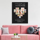 Forever in Our Hearts Fotocollage Zwart Canvas Afdruk (Insitu (Woonkamer))