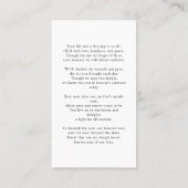 Forever in Our Hearts Funeral Memorial Prayer Card Visitekaartje (Achterkant)