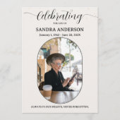 Forever In Our Hearts Funeral with Photo Programmakaart (Voorkant)