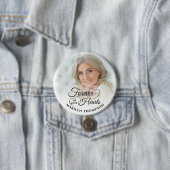Forever In Our Hearts Gedenkfoto gepersonaliseerd Ronde Button 7,6 Cm (In situ)