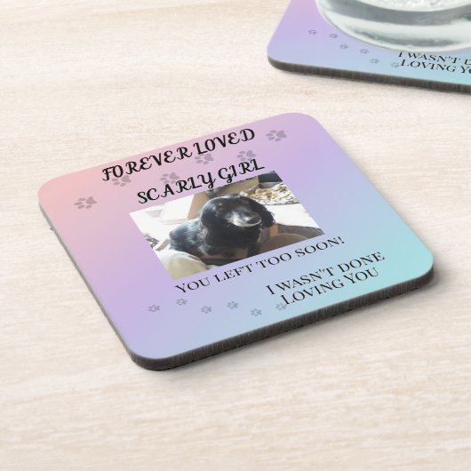 Forever in Our Hearts Gradient Tribute Bier Onderzetter (Linkerzijde)