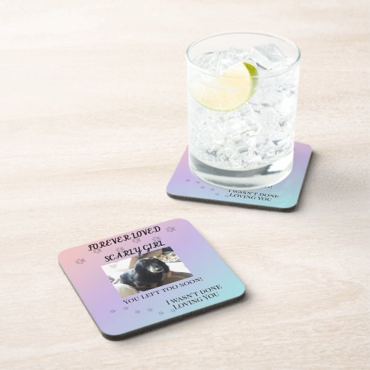 Forever in Our Hearts Gradient Tribute Bier Onderzetter (Rechterzijde)