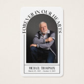 Forever in Our Hearts Kaart voor begrafenisgebeden (Voorkant)