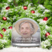 Forever In Our Hearts Kalligrafie Script 2 Foto Sneeuwbol (Kerstmis)