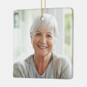 Forever in our Hearts Memorial Custom Text Photo  Keramisch Ornament (Links)