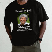 Forever in our Hearts Memorial Custom Text Photo  T-shirt
