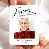 Forever in Our Hearts Memorial Funeral Photo Magneet