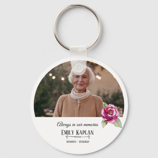 Forever in Our Hearts: Memorial Gift Sleutelhanger (Voorkant)