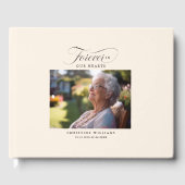 "Forever in our Hearts" Memorial, naam, foto Gastenboek (Voorkant)