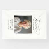 "Forever in our Hearts" Memorial, naam, foto Spandoek (Horizontaal)