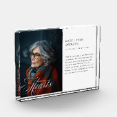 "Forever in our Hearts" Memorial, Name, Photo Fotoblokken (Links)