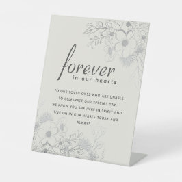 Forever in Our Hearts Memorial Wedding Sign Reclamebord Met Voetstuk