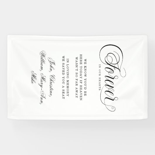 Forever In Our Hearts- Memorial White Spandoek (Horizontaal)