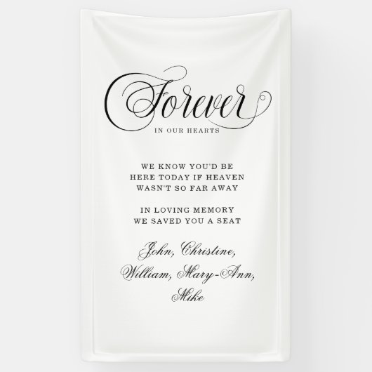 Forever In Our Hearts- Memorial White Spandoek (Verticaal)