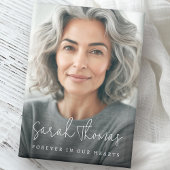 Forever in our hearts modern script name memorial magneet