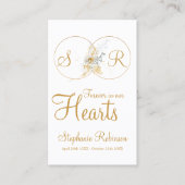 Forever in Our Hearts Monogram Uitvaartgebed Kaart Visitekaartje (Voorkant)
