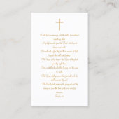 Forever in Our Hearts Monogram Uitvaartgebed Kaart Visitekaartje (Achterkant)