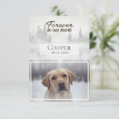 Forever in our hearts Pet memorial custom Bedankkaart (Staand voorkant)