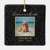 Forever in our Hearts Pet Memorial Name Photo Keramisch Ornament (Achterkant)