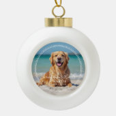 Forever in our Hearts Pet Memorial Name Photo Keramische Bal Ornament (Voorkant)