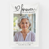 Forever In Our Hearts Photo Funeral Anniversaries Spandoek (Verticaal)