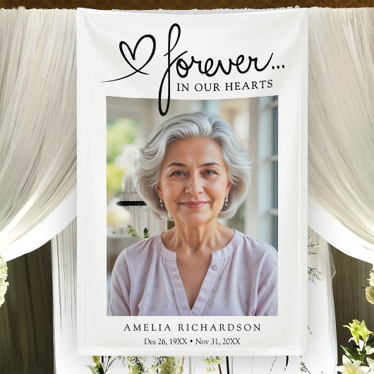 Forever In Our Hearts Photo Funeral Anniversaries Spandoek