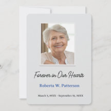 Forever in Our Hearts Photo Funeral Memorial