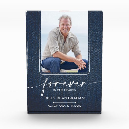 Forever in our Hearts Photo Memorial Fotoblokken (Voorkant)