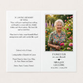Forever in our Hearts Photo Poem Memorial Prayer Kaart (Buitenkant ongevouwen)