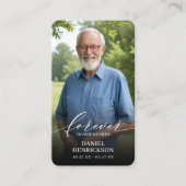Forever in our Hearts Photo Prayer Card Visitekaartje (Voorkant)