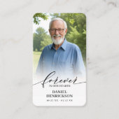 Forever in our Hearts Photo Prayer Card Visitekaartje (Voorkant)