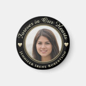 Forever in Our Hearts Photo Remembrance Magneet (Voorkant)