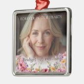 Forever In Our Hearts Pink Wildflowers Remembrance Metalen Ornament (Links)