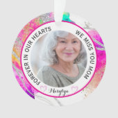 Forever in Our Hearts - Regenboog Glitter Ornament (voorkant)