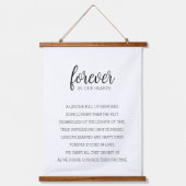 Forever in Our Hearts Remembrance Muurkunst Hangend Wandkleed (Voorkant)