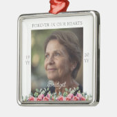 Forever In Our Hearts Roses Eucalyptus Remembrance Metalen Ornament (Links)