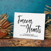 Forever in our hearts Tabletop Plaque with Easel Fotoplaat (Zijkant)