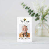 "Forever in our Hearts" Tree of Life Photo Prayer  Visitekaartje (Staand voorkant)