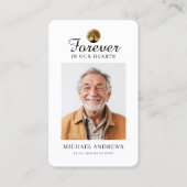 "Forever in our Hearts" Tree of Life Photo Prayer  Visitekaartje (Voorkant)