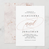 Forever Joined | Elegante huwelijksuitnodiging Kaart (Voorkant / Achterkant)