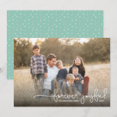 Forever Joyful Simple Holiday-fotokaart Feestdagenkaart (Voorkant / Achterkant)