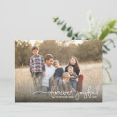 Forever Joyful Simple Holiday-fotokaart Feestdagenkaart (Staand voorkant)