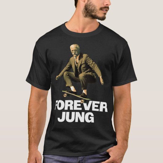 Forever Jung - Grappig Psychoanalytisch Ontwerp T-shirt (Voorkant)