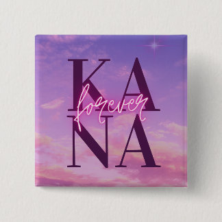Forever Kana Vierkante Button 5,1 Cm