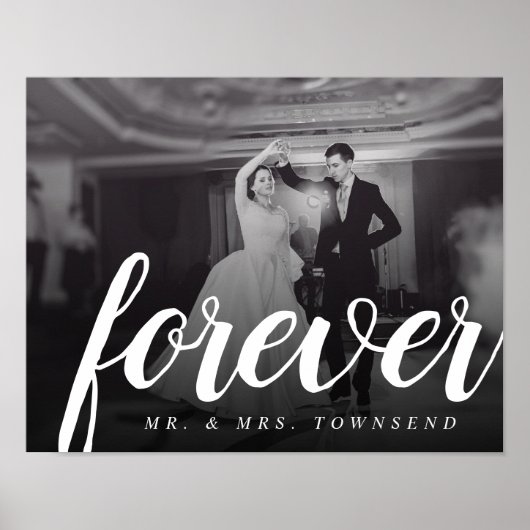Forever Keepomwille Mr en Mrs Wedding Foto Poster (Voorkant)