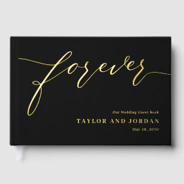 Forever Love Bewerkbare Kleur Folie Guestbook Gastenboek
