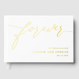 Forever Love Bewerkbare Kleur Folie Guestbook Gastenboek