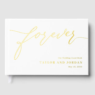 Forever Love Bewerkbare Kleur Folie Guestbook Gastenboek