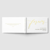 Forever Love Bewerkbare Kleur Folie Guestbook Gastenboek (Volledig)